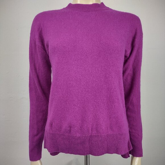 Charter Club fuchsia pink 100% Cashmere mock neck pullover sweater ladies Small - Picture 1 of 7